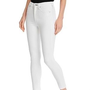 NWT $195 Rag & Bone Nina High-Rise Skinny - White Slim Fit Ankle Jeans Size 30